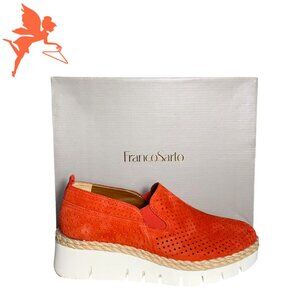 FRANCO SARTO Serla 2 Perforated Suede Platform Espadrille Loafers